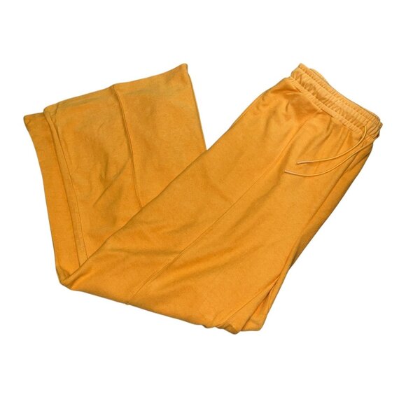 Fashion Nova Yellow Wide-Leg Drawstring Waist Casual Pants Sz 2XL Womens Elastic - Picture 1 of 14